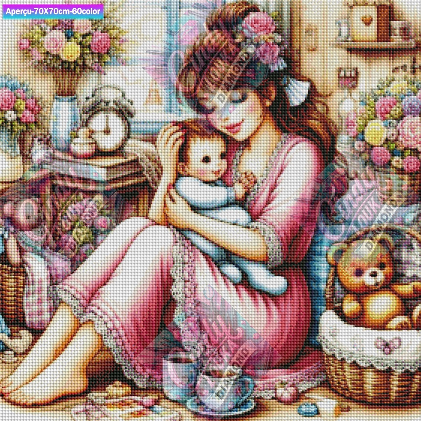 Petit Câlin du Matin 70x70 cm