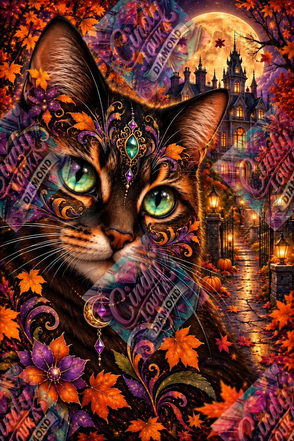 Le Chat des Sortilèges 60x90 cm