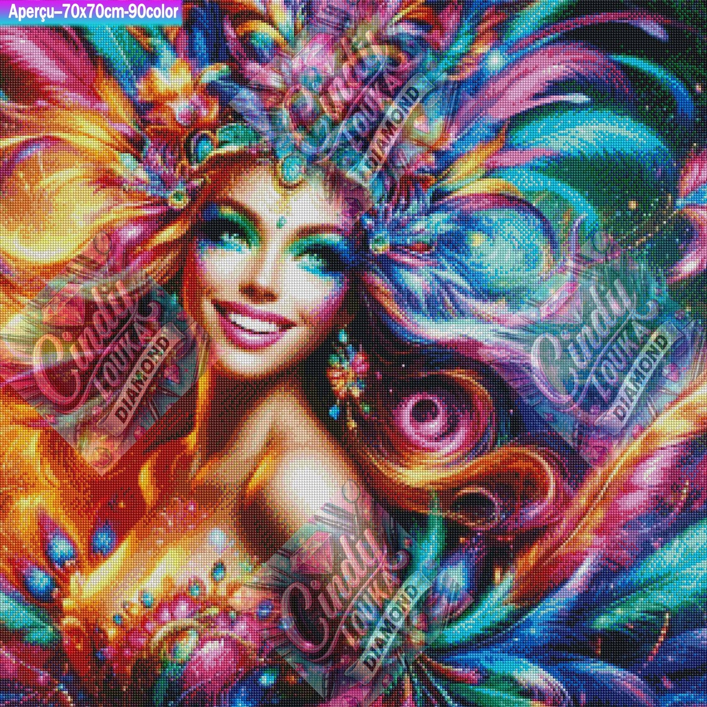 Danseuse de Lumière 70x70 cm