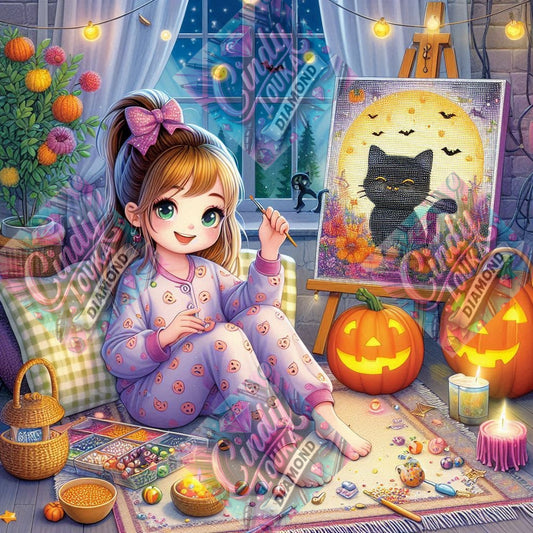 Halloween Diamants et Pyjama 60x60 cm