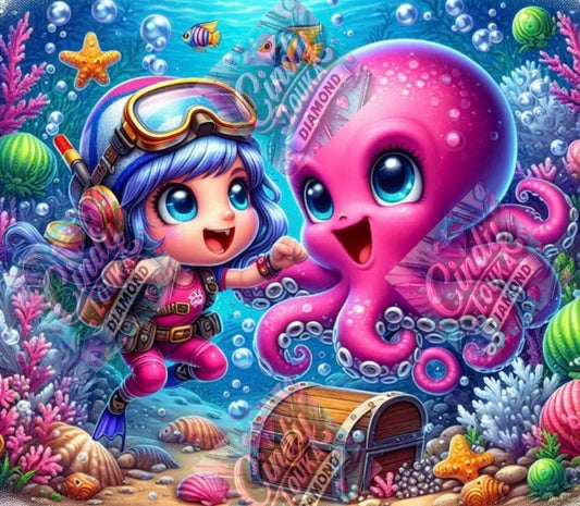 Aventure au Royaume des Coraux 80x64 cm