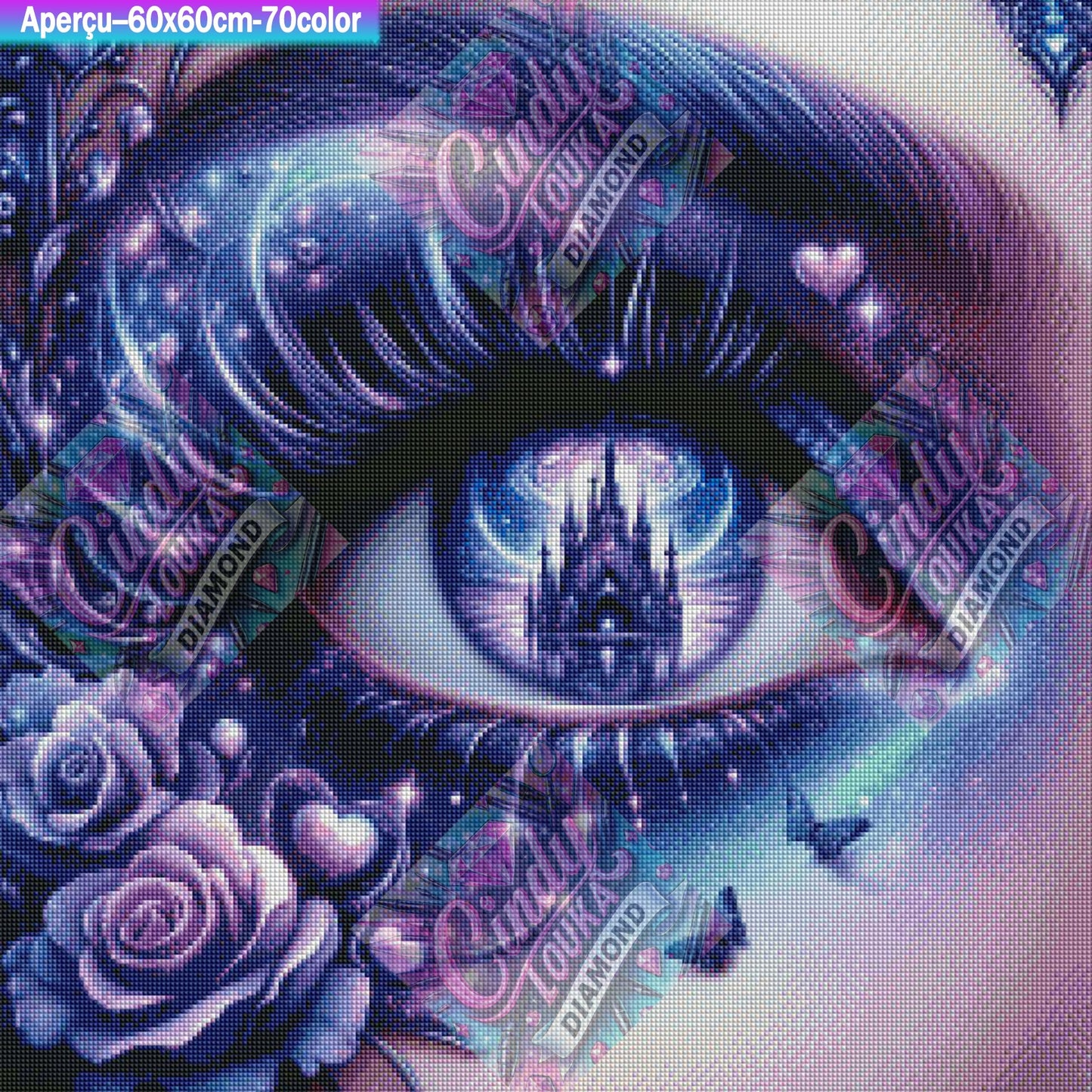 Dans l'Iris De Ton Cœur 60x60 cm