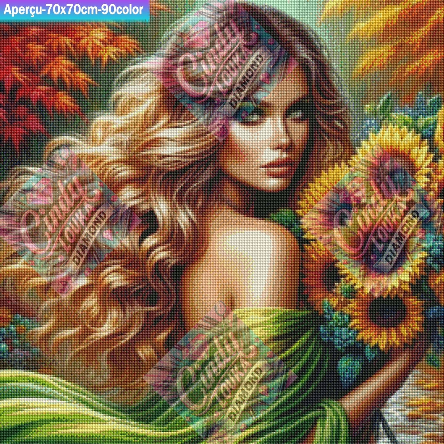 Soleil Sauvage 70x70 cm