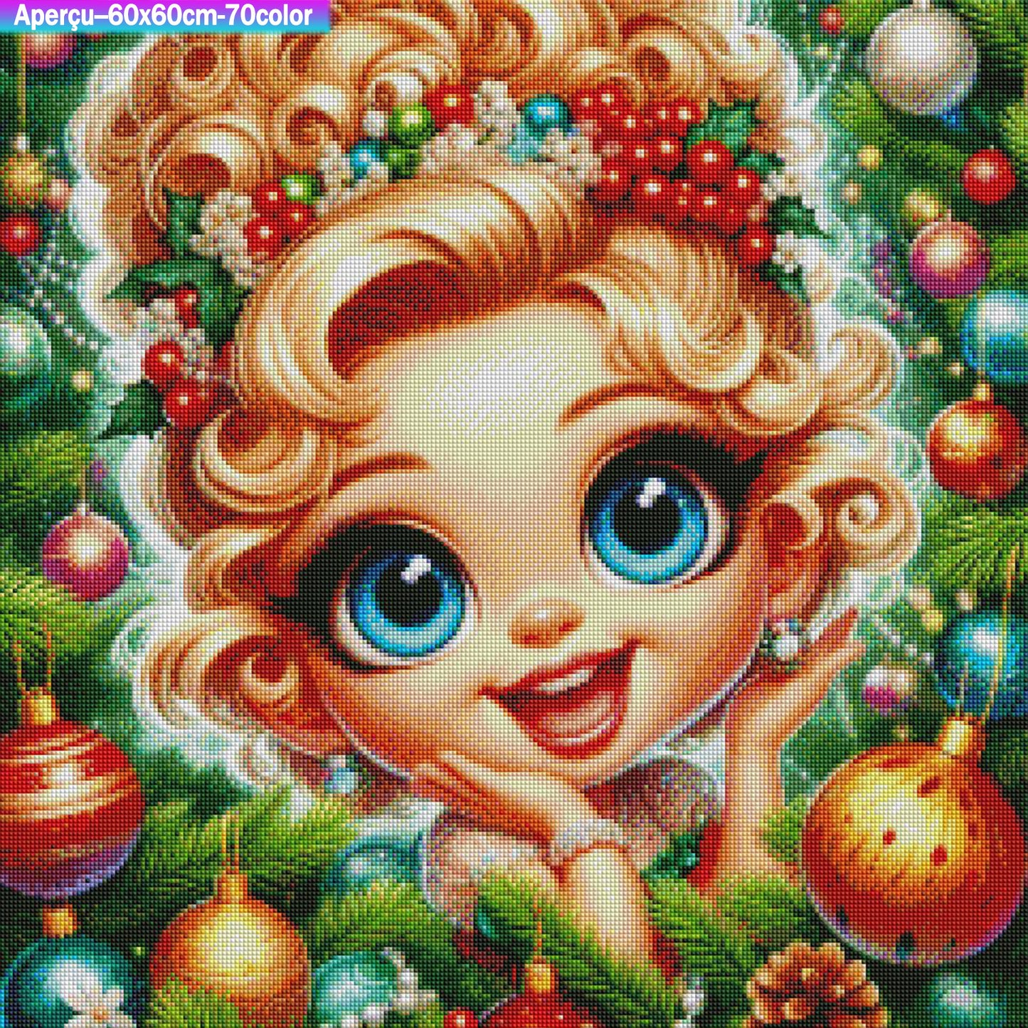 Petite Fée de Noël 60x60 cm