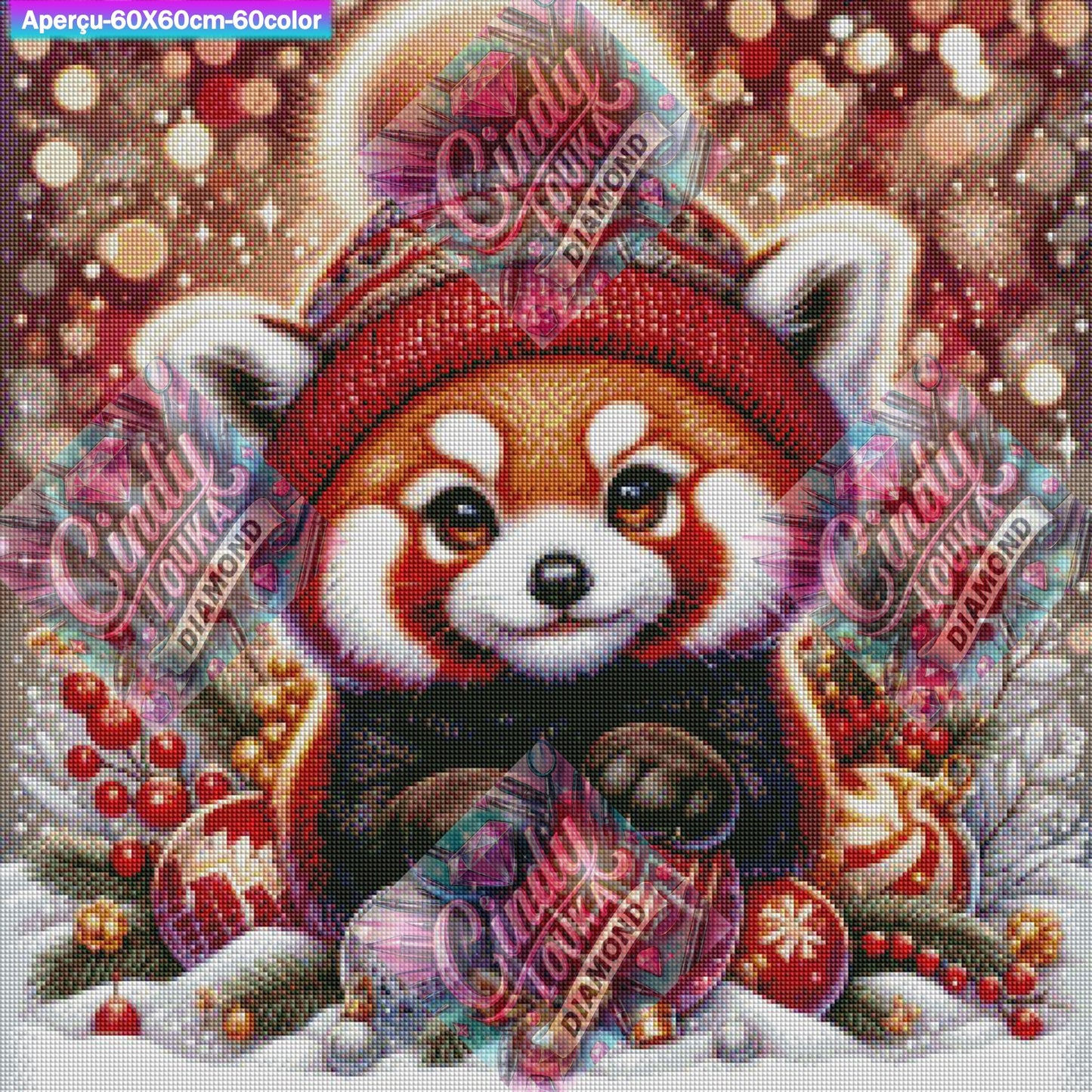 Tendre Panda Roux 60x60 cm