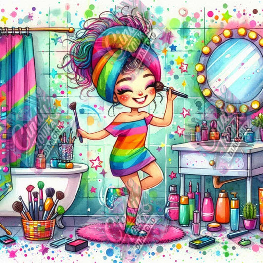 Miroir Blush et Fantaisie 70x70