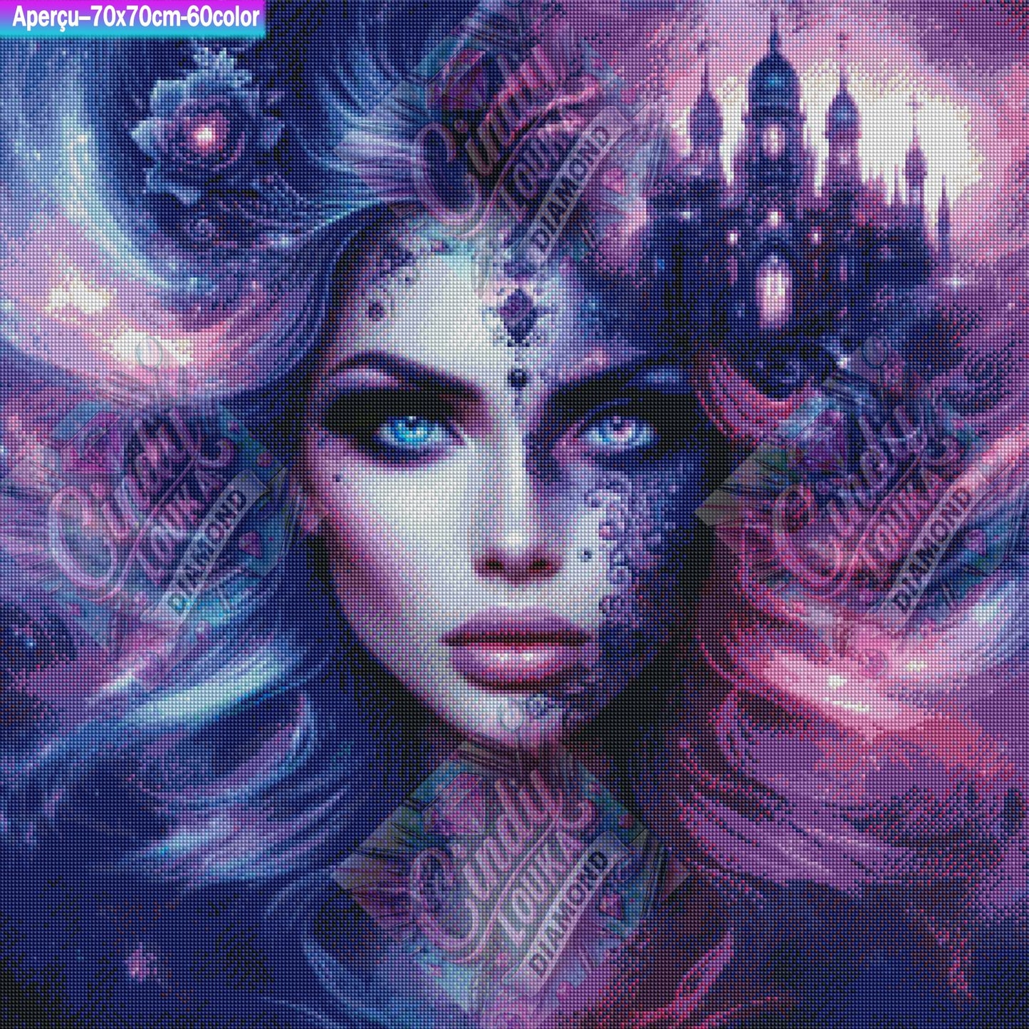 Voyageuse Des Mondes Secrets 70x70 cm