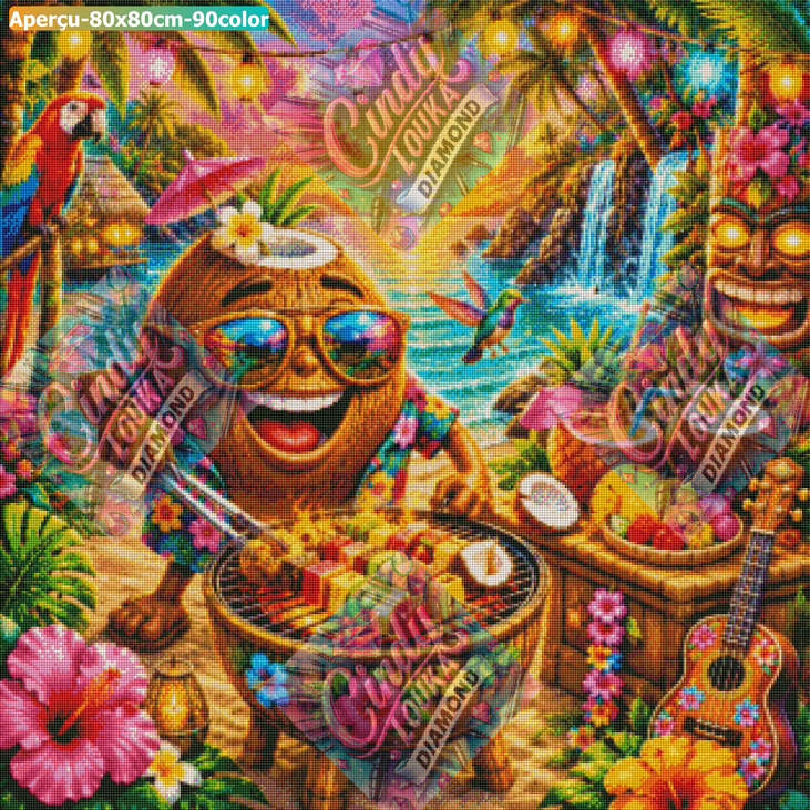 Aloha Coco ! 80x80 cm