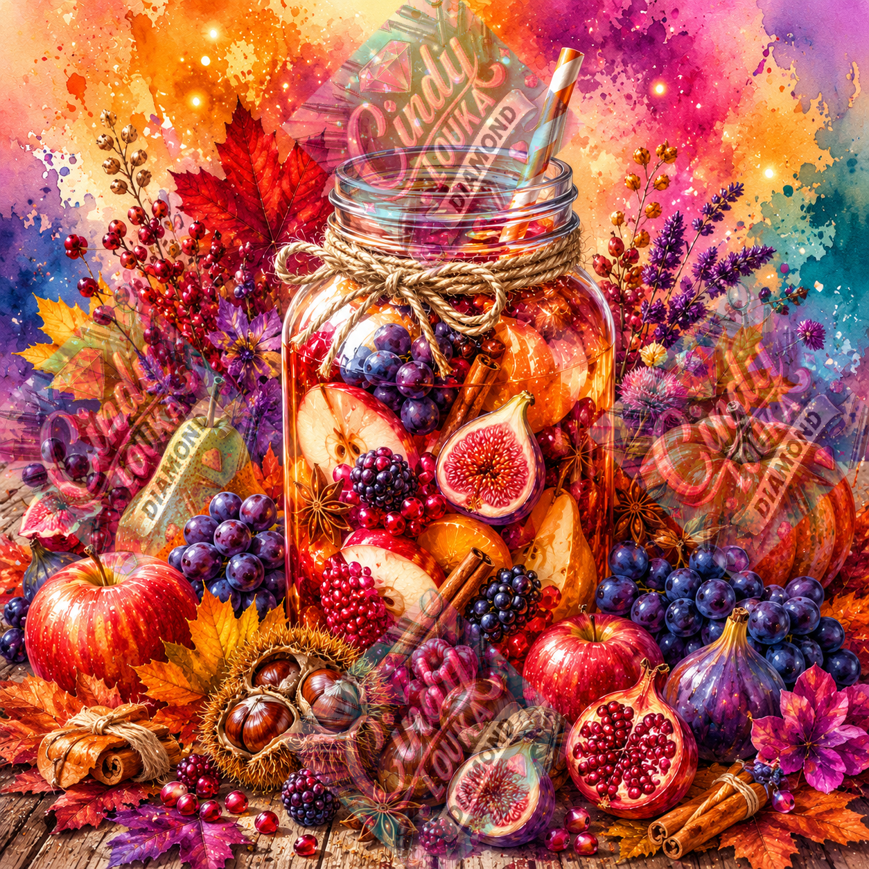 Délices d'Automne 70x70 cm