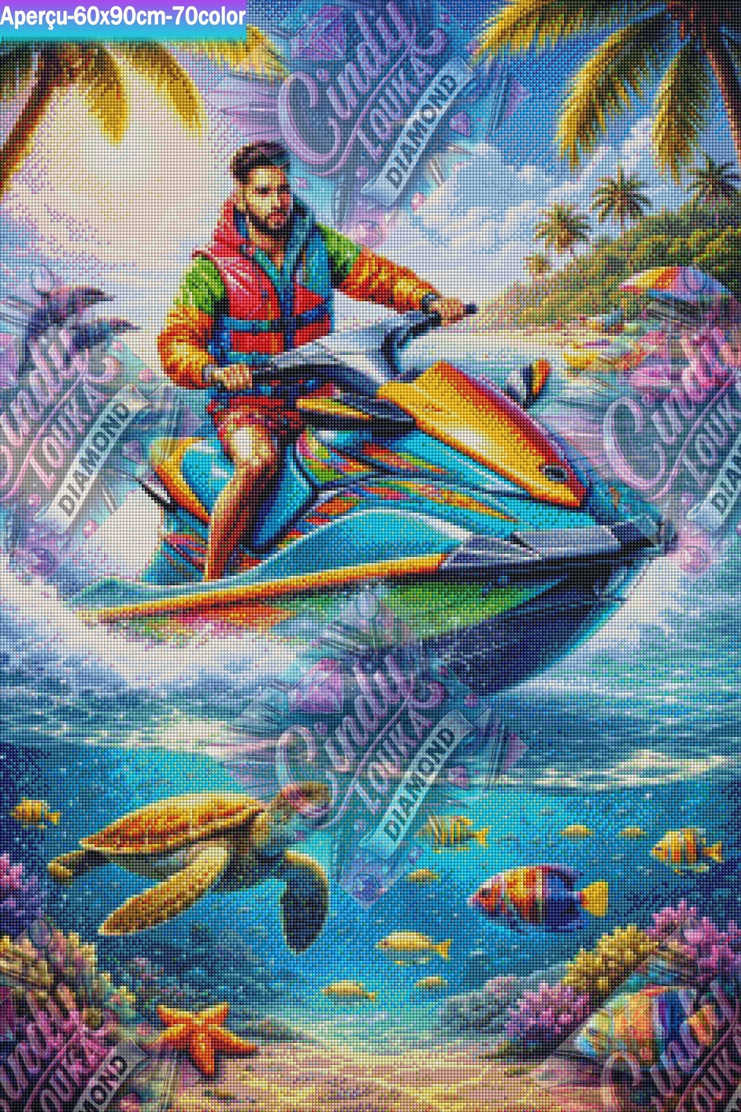 Jet-Ski Paradise 60x90 cm