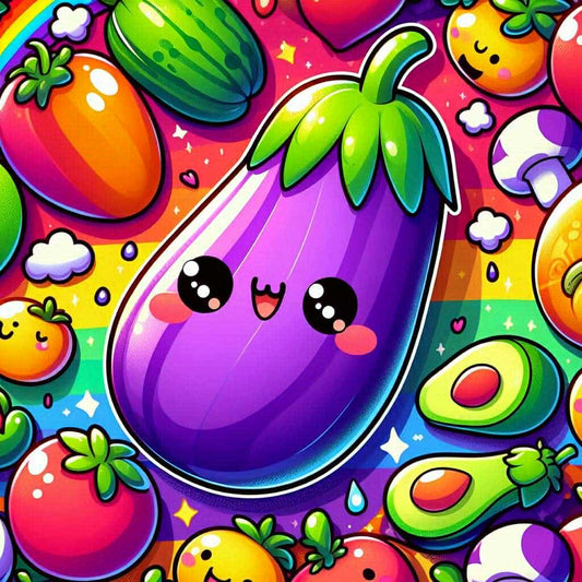 Aubergine Party 30x30 cm