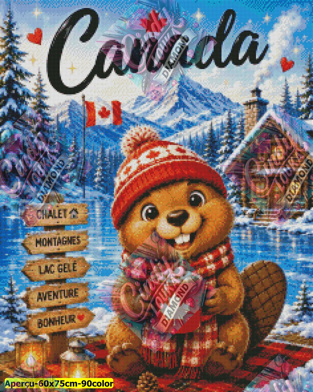 Petit Bonheur Canadien 60x75 cm