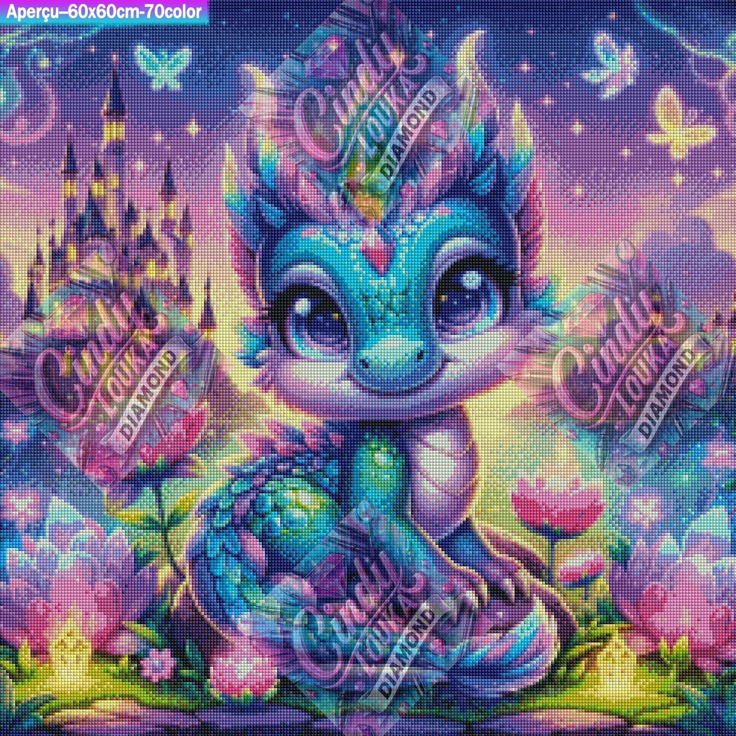 Le Dragonnet Mystique 60x60 cm