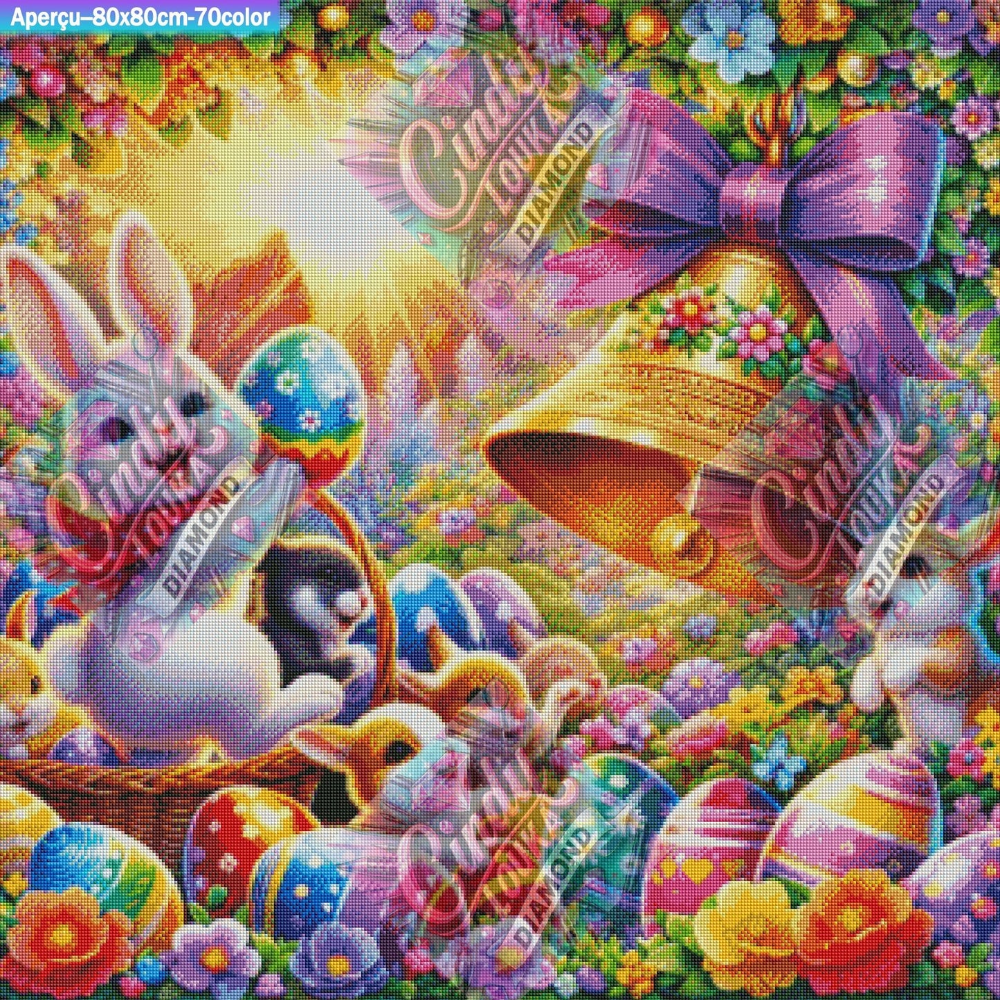 La Cloche d’Or du Jardin Enchanté 80x80 cm