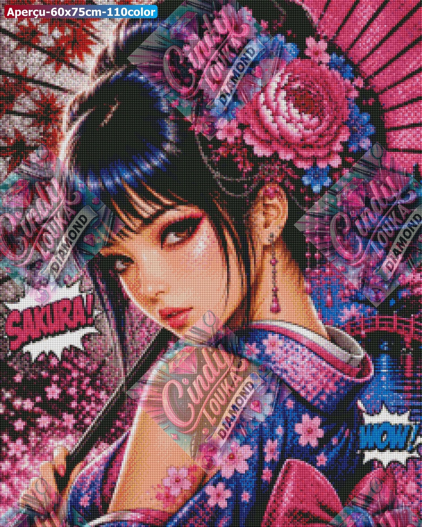 Princesse Sakura Éternelle 60x75 cm
