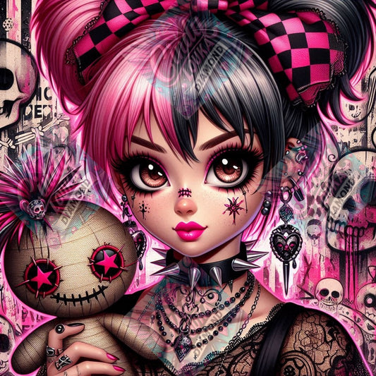 Cœur Vaudou 70x70 cm