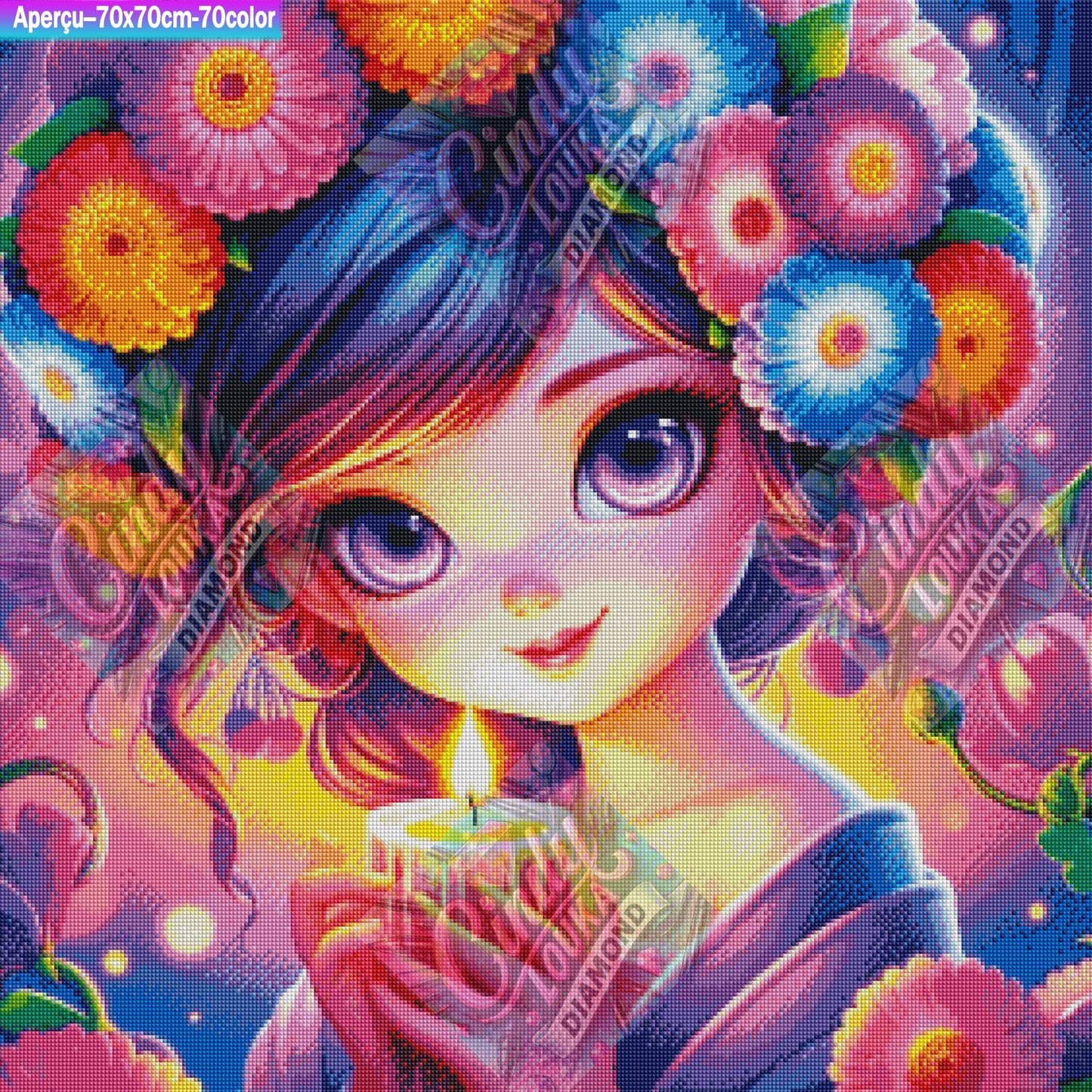 Lueur de beauté 70x70 cm