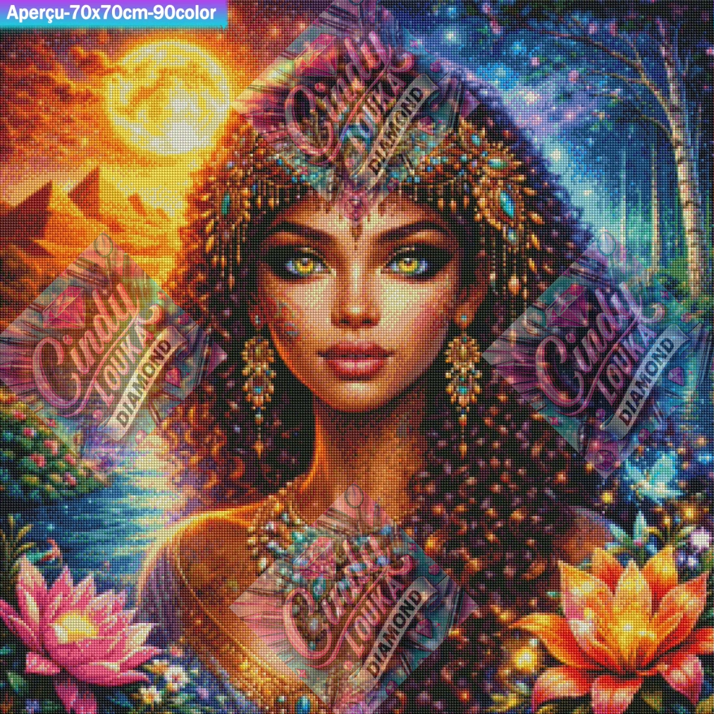 Déesse Lumineuse 70x70 cm