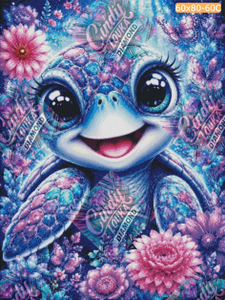 Tortue Cristal 60x80 cm