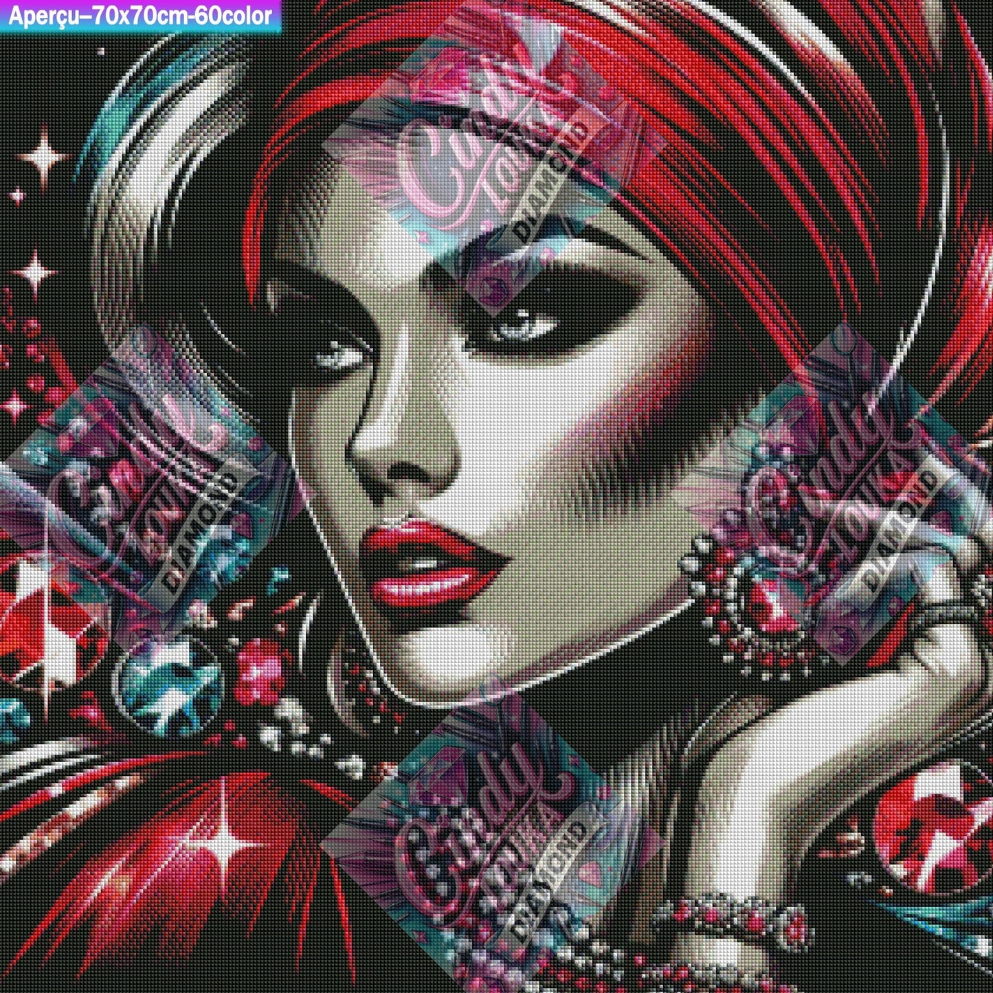 Diamants de Minuit 70x70 cm