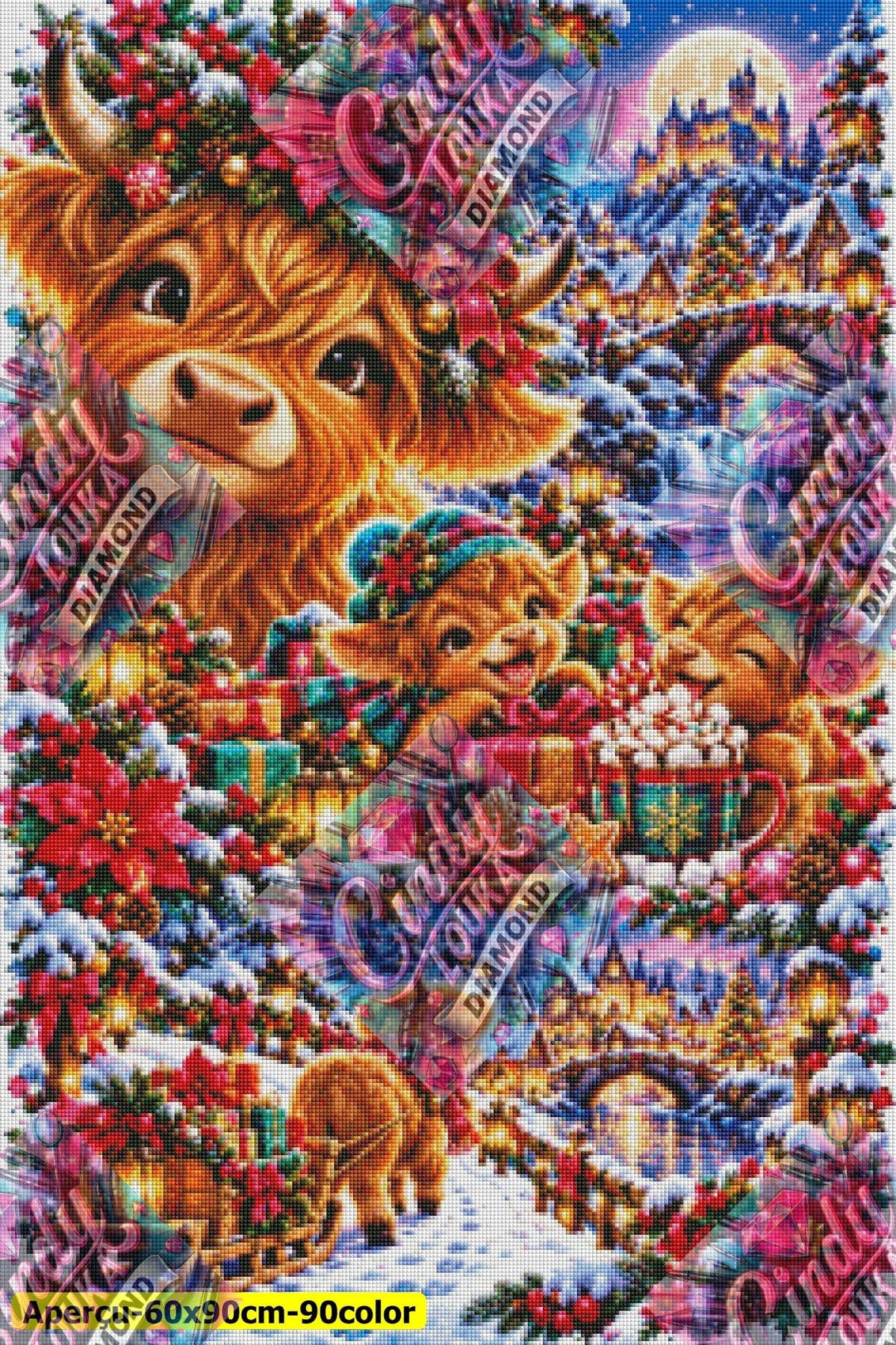La Féerie des Highland 60x90 cm