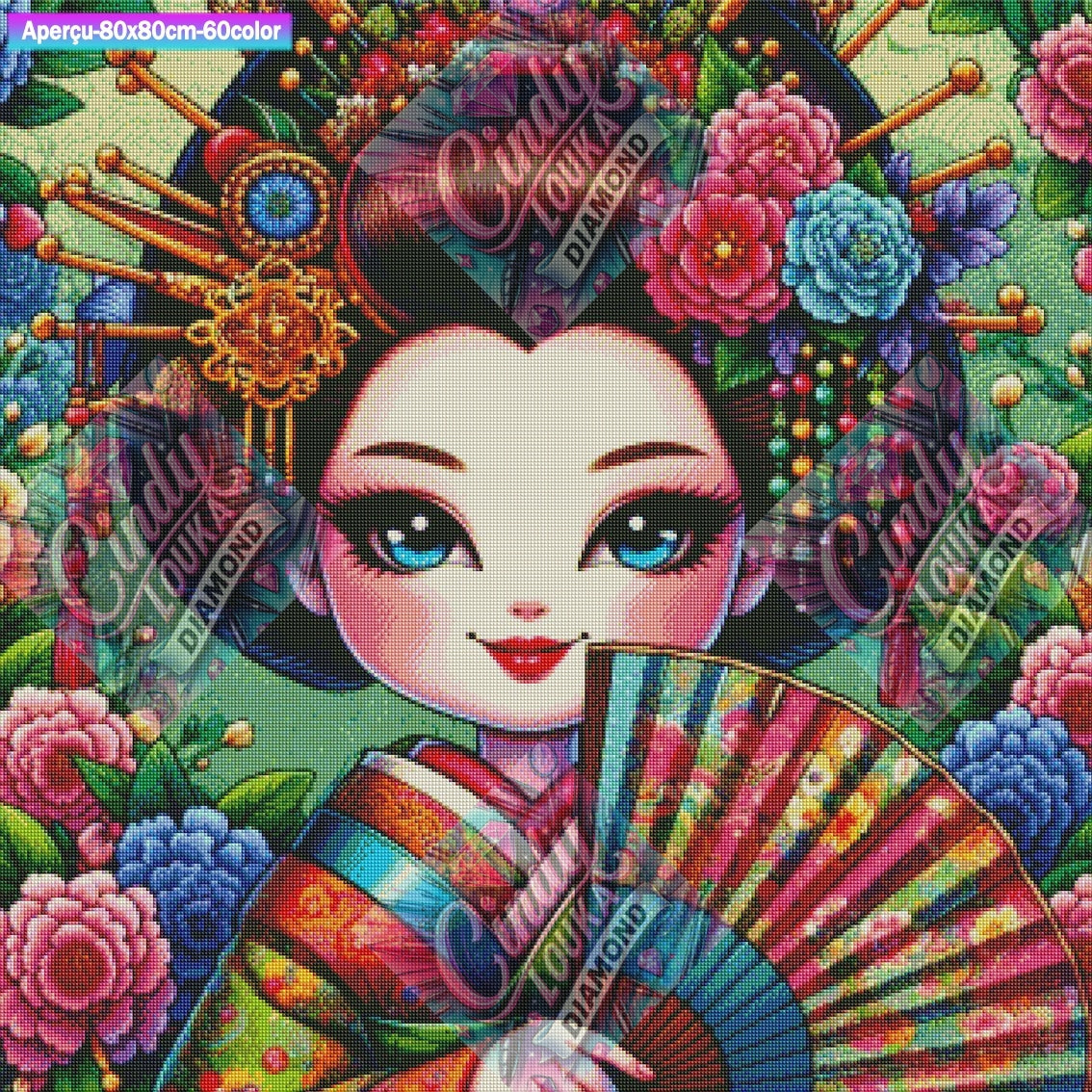 L'Elégance d une Geisha 80X80 cm