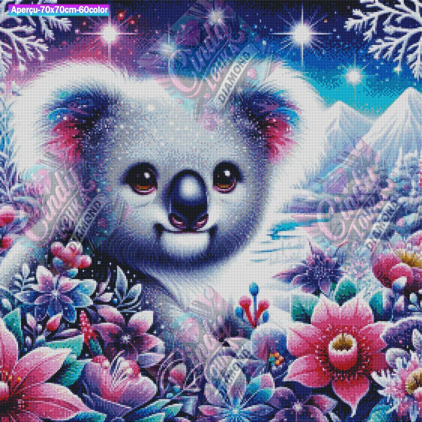 Koala au Rêve Givré 70x70 cm