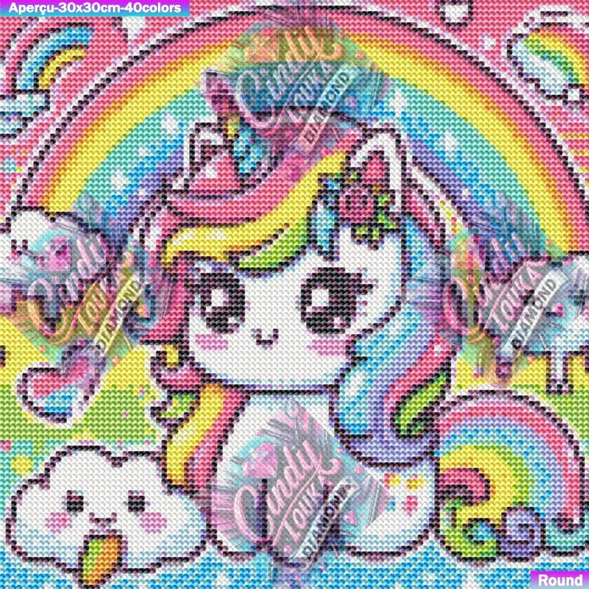 Miss Licorne 30x30 cm