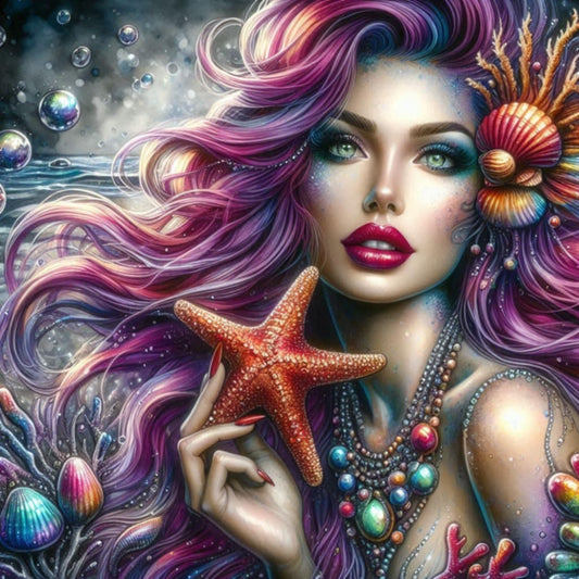 La Sirène des Mers Enchantées 70x70