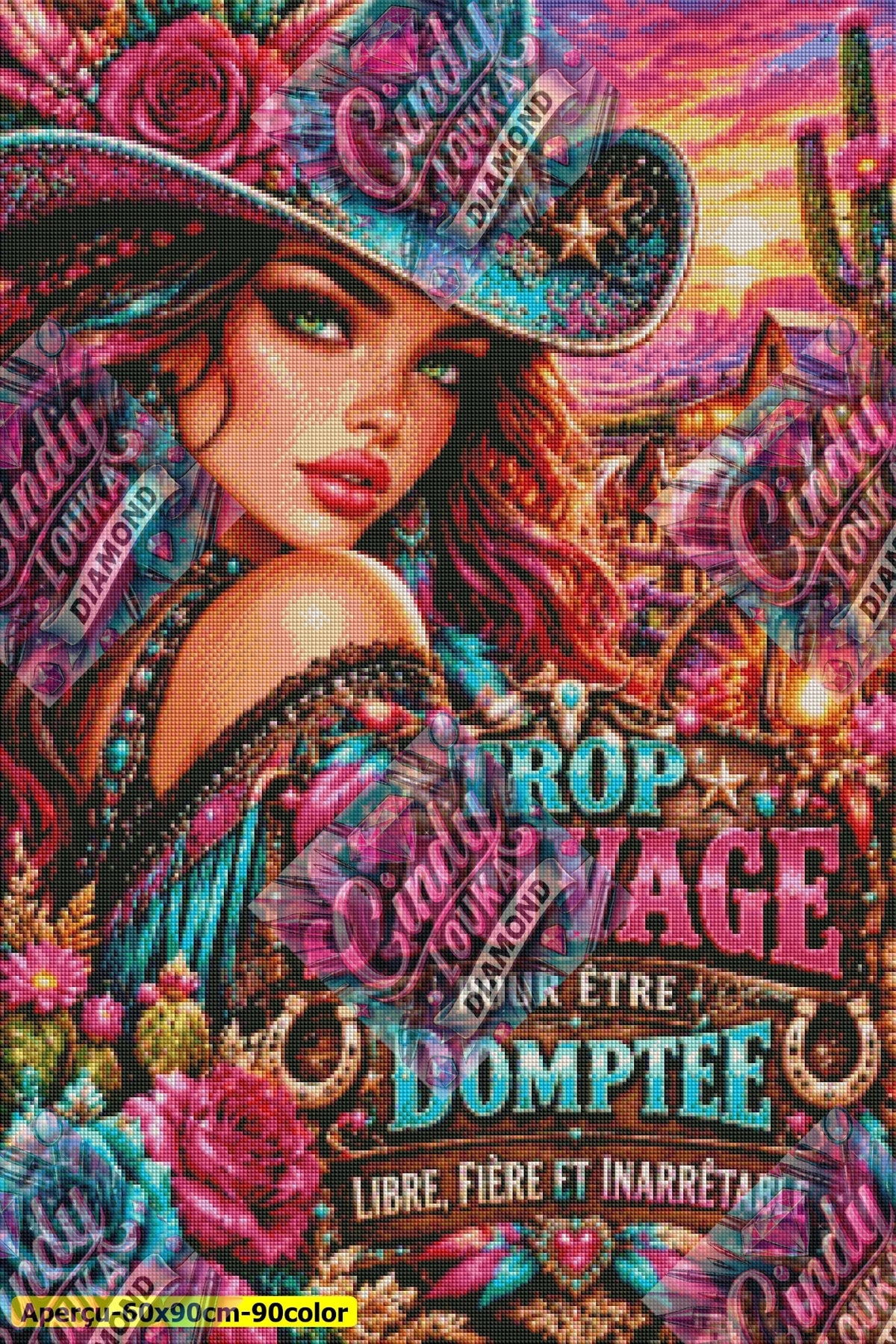La Rebelle du Ranch 60x90 cm