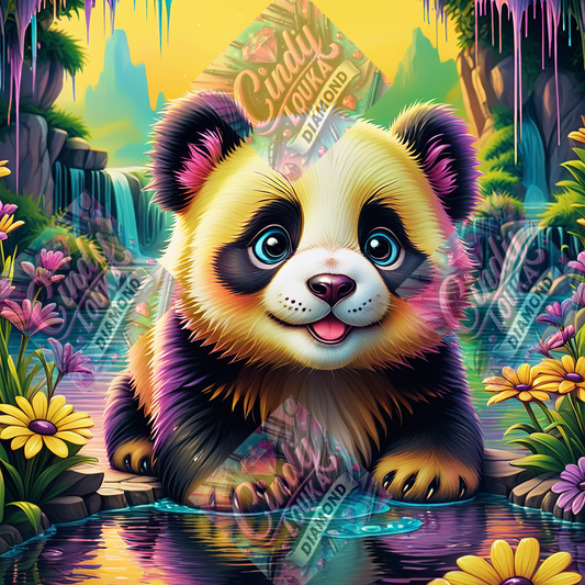 Au Cœur du Paradis Colorée 60x60 cm