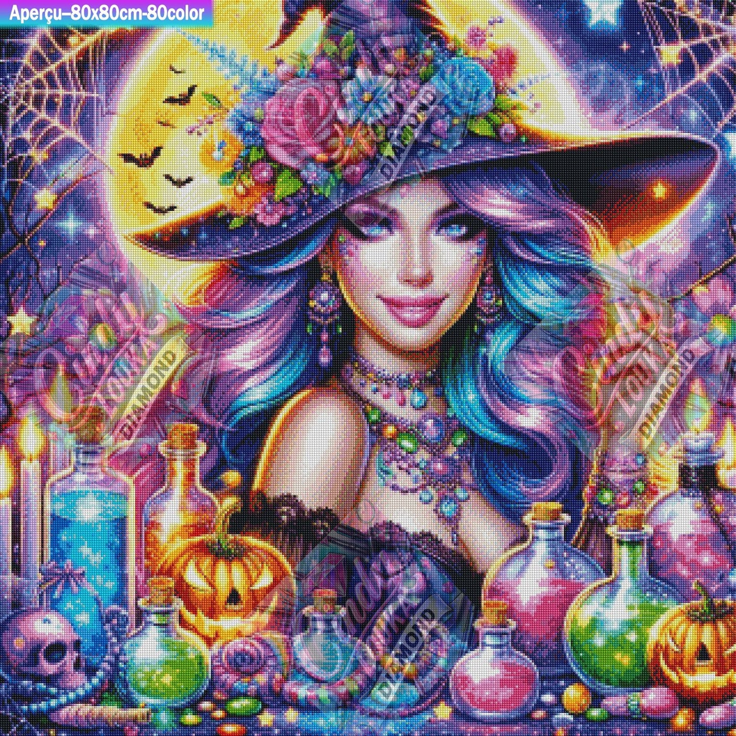 Sorcière Cosmique 80X80 cm
