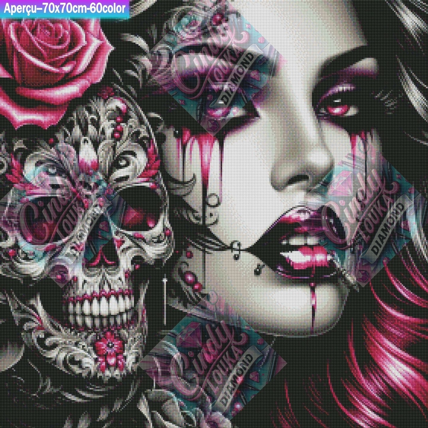 La Tentatrice Nocturne 70x70 cm