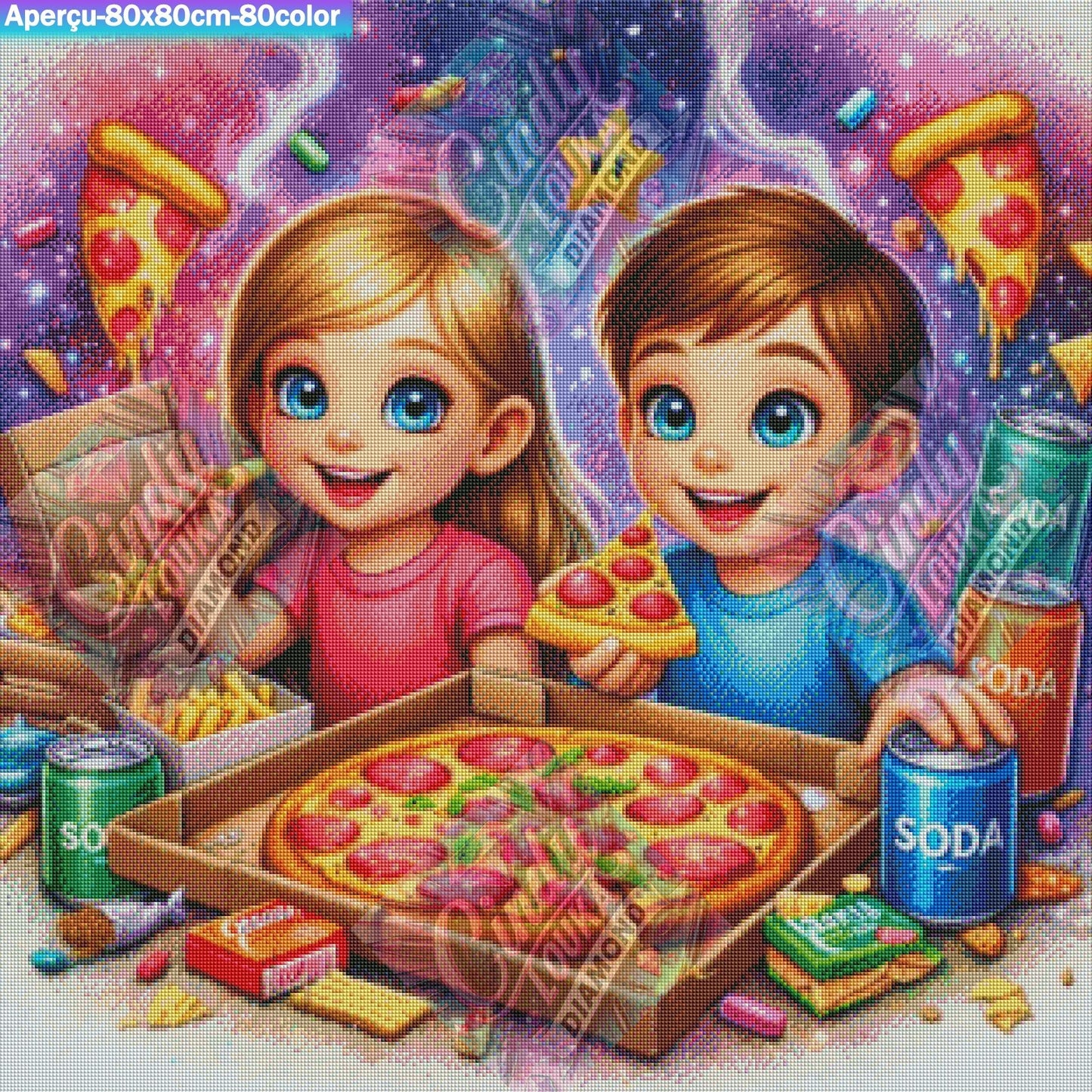 Pizza Party 80x80 cm