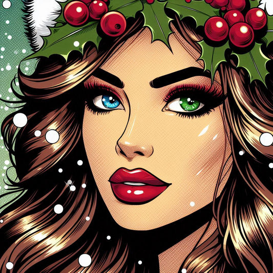 Reine Pop de Noël 60x60 cm