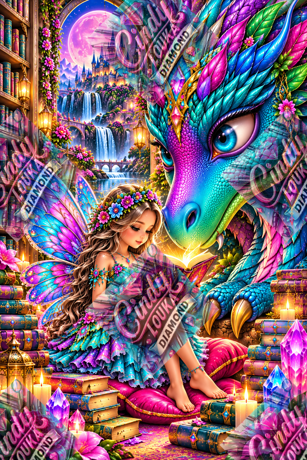 La Petite Lectrice des Dragons 60x90 cm