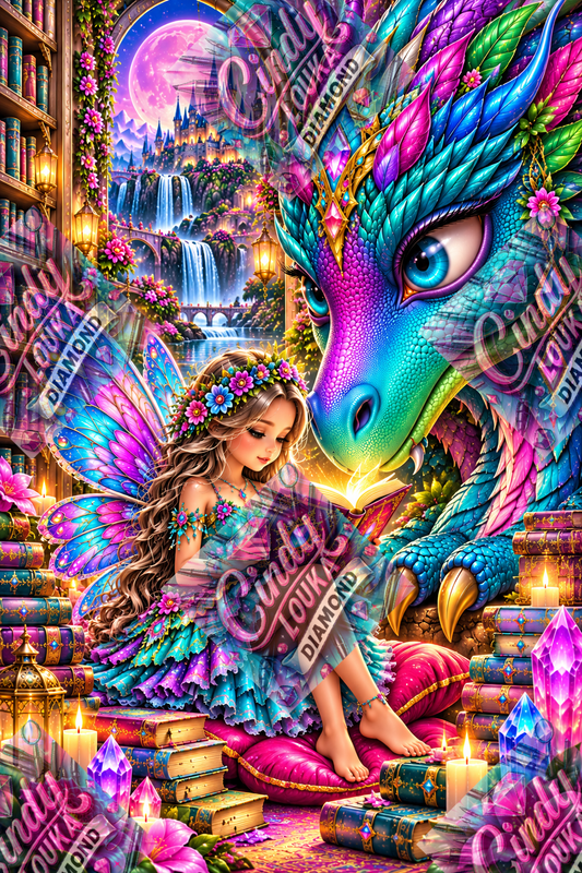 La Petite Lectrice des Dragons 60x90 cm