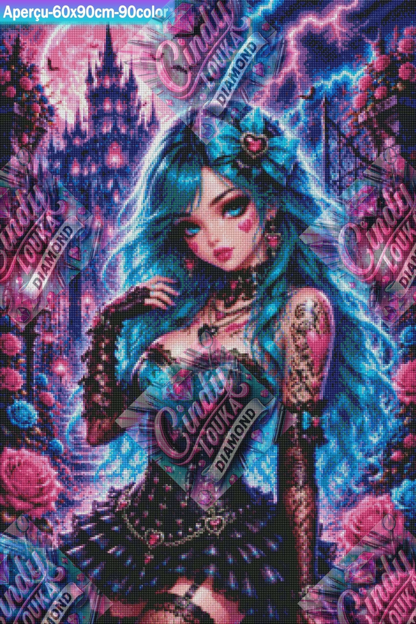 Sous La Lune Rose 60x90 cm