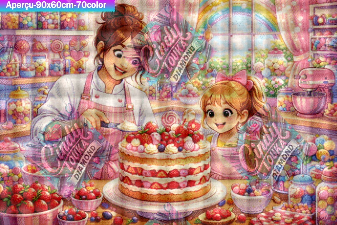 Complicité sucrée 60x90 cm