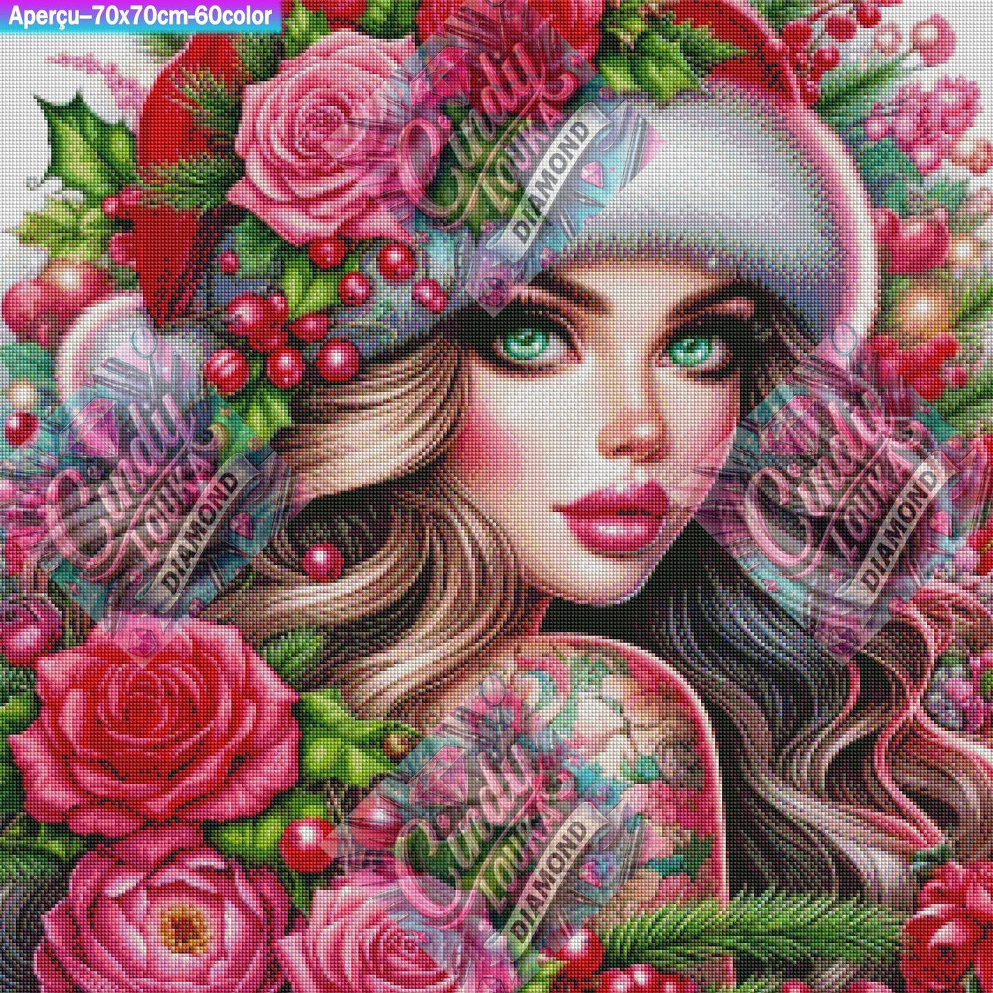 La Belle de Noël 70x70 cm