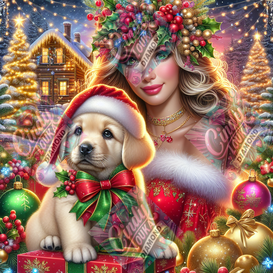 La Magie de Noël au Bout des Pattes 70x70 cm