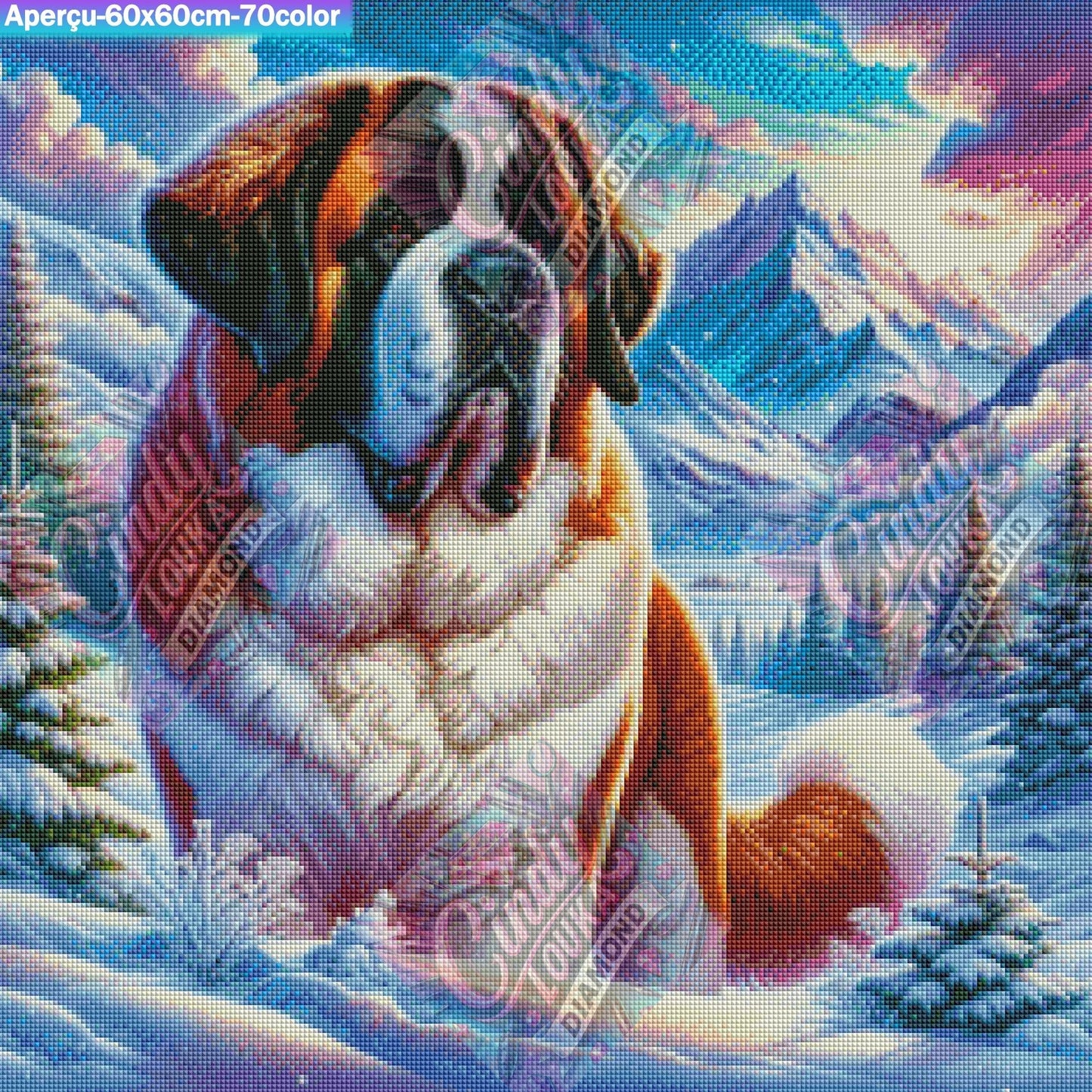 Le Gardien des Neiges 60x60 cm