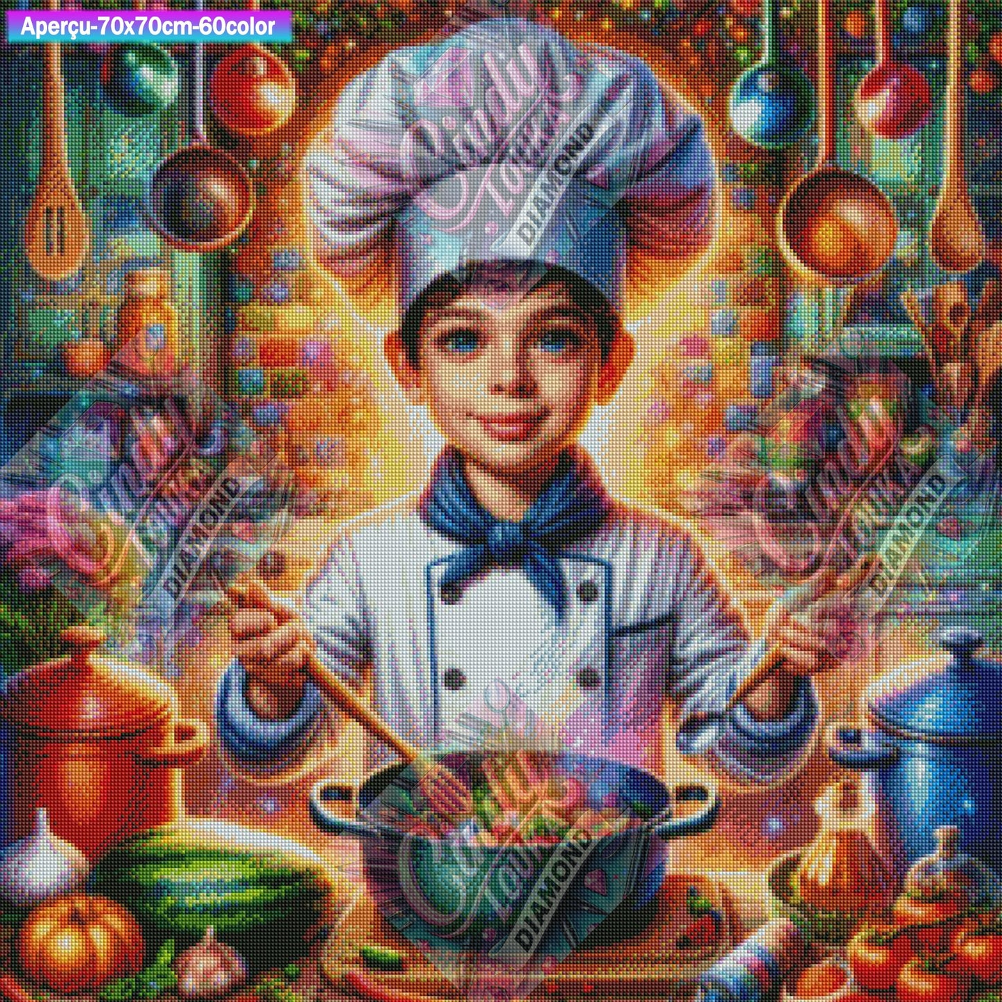 L'Apprenti Cuisinier 70x70 cm