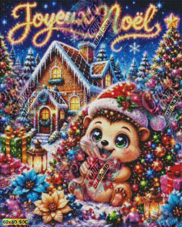 Un Noël Piquant de Magie 60x80 cm
