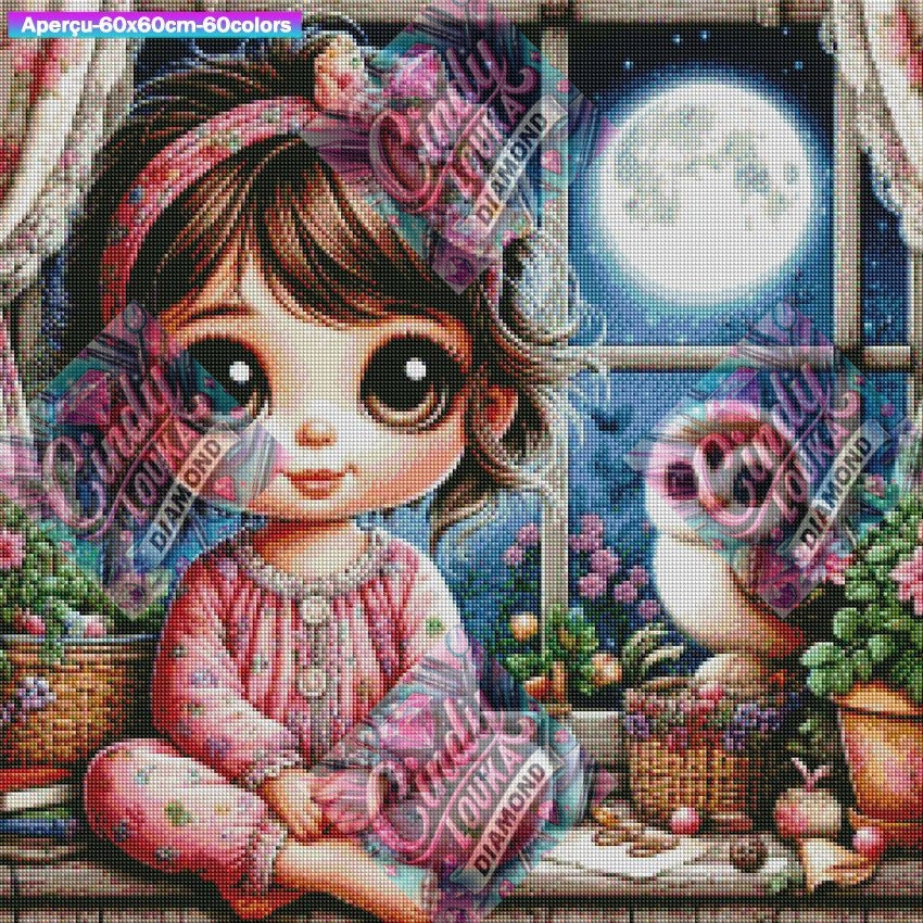 Pyjama et Sortilèges 60x60 cm