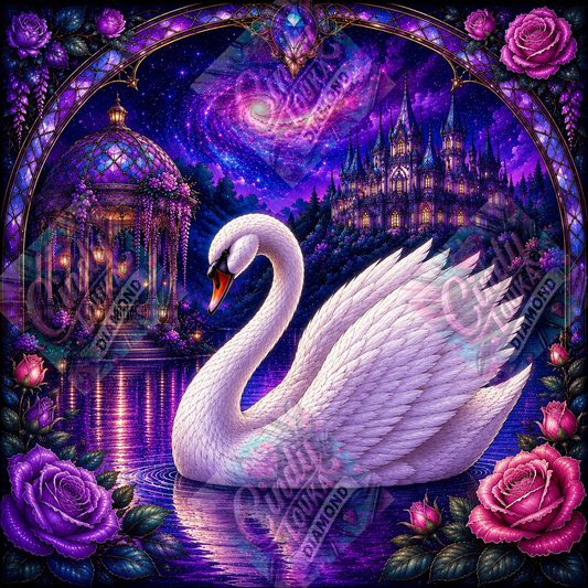 Le Royaume du Cygne Blanc 80x80 cm