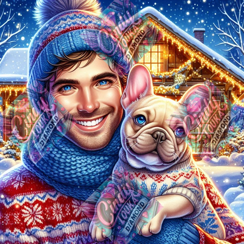 Mon Ami Au Museau Givré 70x70 cm