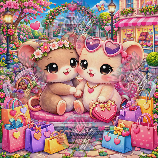Love et Shopping 80x80 cm