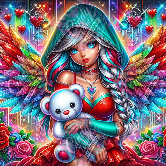 La Fée au Cœur de Velours 80x80 cm
