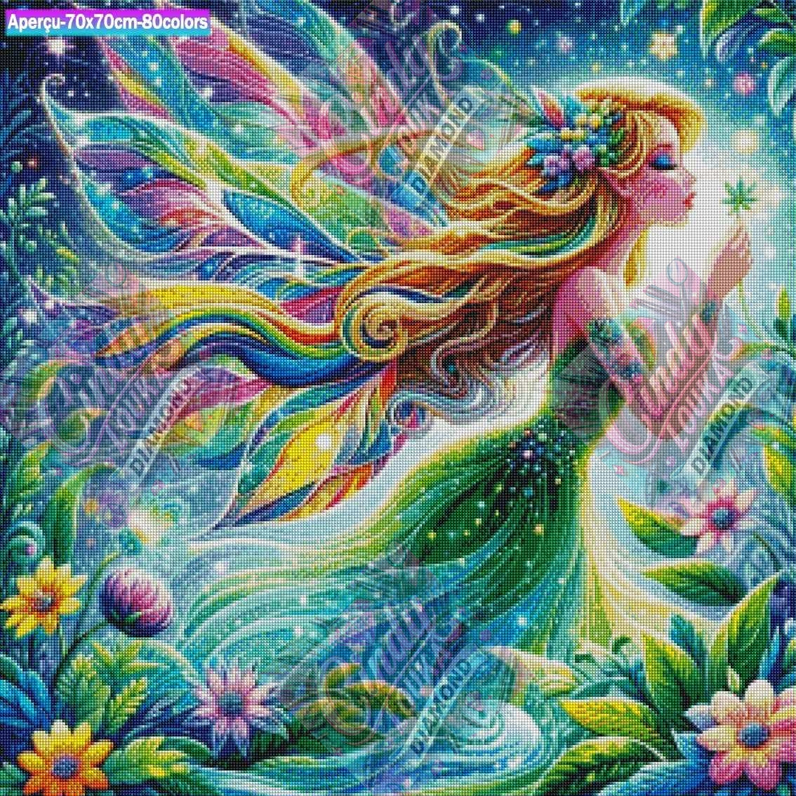 Fée des Rêves Étoilés 70x70 cm